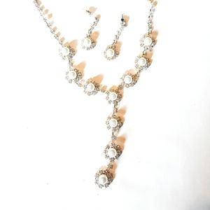 Pearl Necklace And Earrings